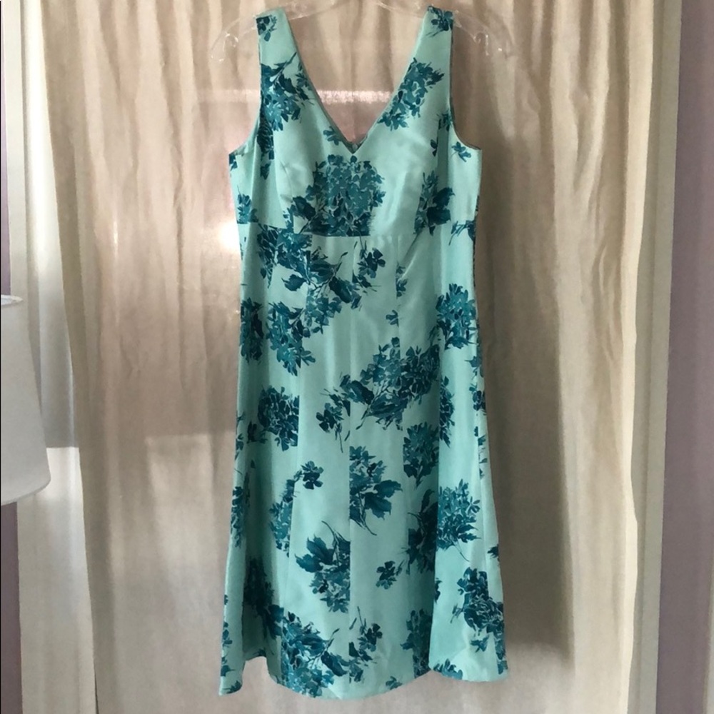 Ann Taylor Fit and Flare V-neck Dress.